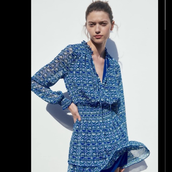 PRINTED MINI DRESS - Picture 5 of 9